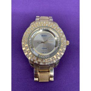 Geneva Platinum Number 2681 Women’s Stainless Steel Back, Japan Movement Gold To